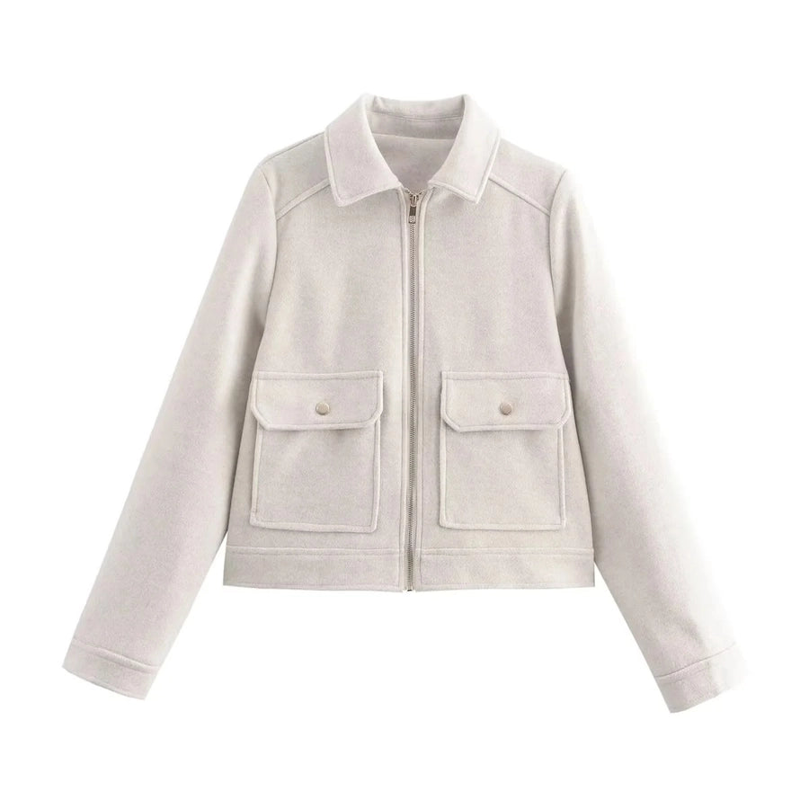 Women's Preppy Style Solid Color Coat Woolen Coat