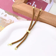 Round Buckle Brown Coffee Color Rope (Gold)