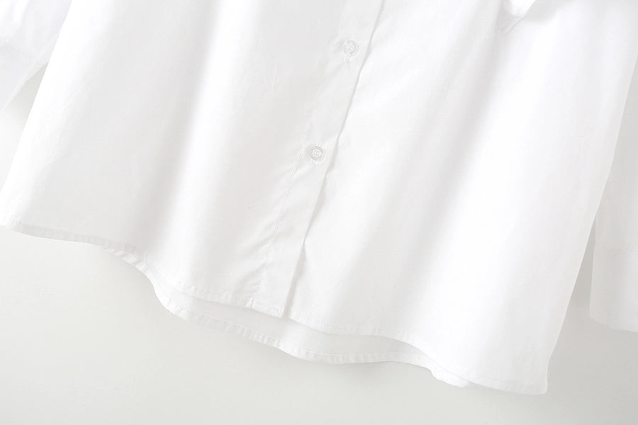 Women's Blouse Long Sleeve Blouses Elegant Solid Color