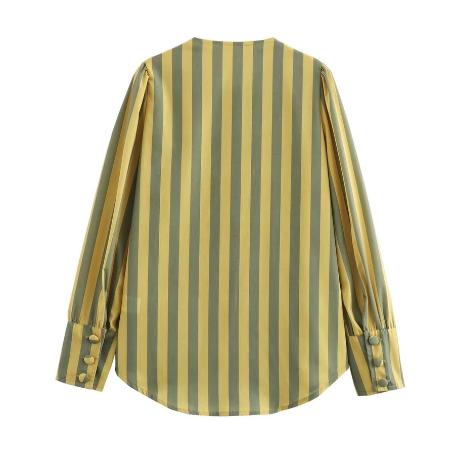 Women's Blouse Long Sleeve Blouses Vacation Simple Style Multicolor