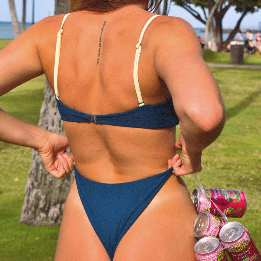 Women's Solid Color 2 Pieces Set Bikinis Swimwear