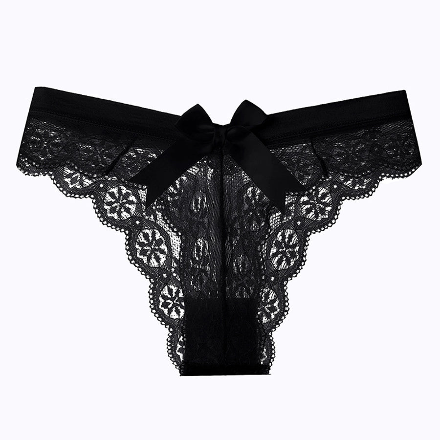 Bow Knot Seamless Lace Low Waist Panties