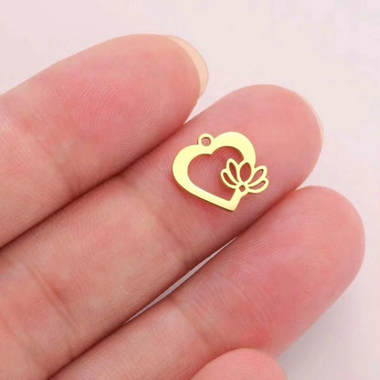 1 Piece 304 Stainless Steel Tortoise Flower Shell Pendant
