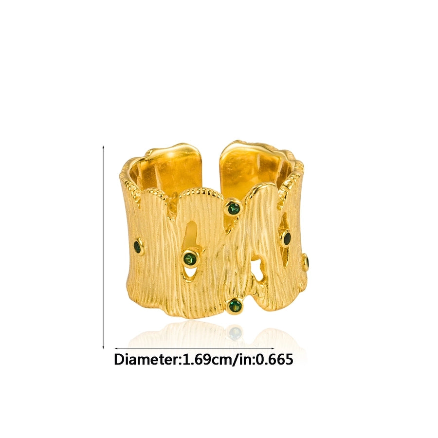 925 Sterling Silver Zircon Geometric Rings