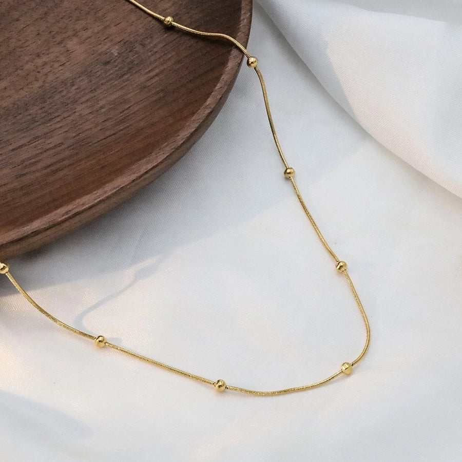 Jewelry Modern Style Commute Solid Color Titanium Steel Pendant Necklace