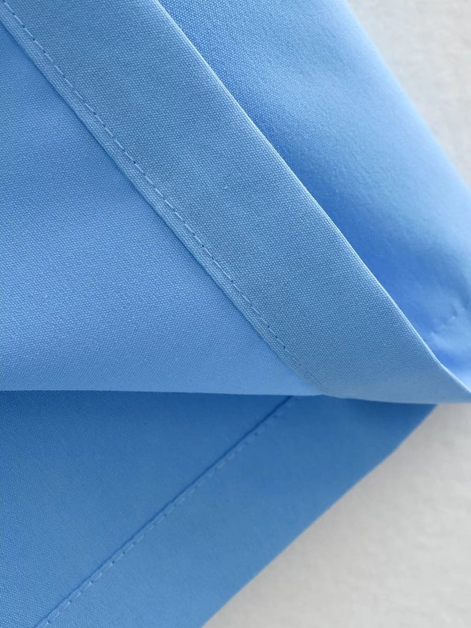 Summer Sexy Solid Color Polyester Midi Dress Skirts