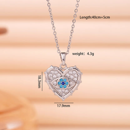 Jewelry Lady Sexy Shiny Eye 304 Stainless Steel Copper Necklace