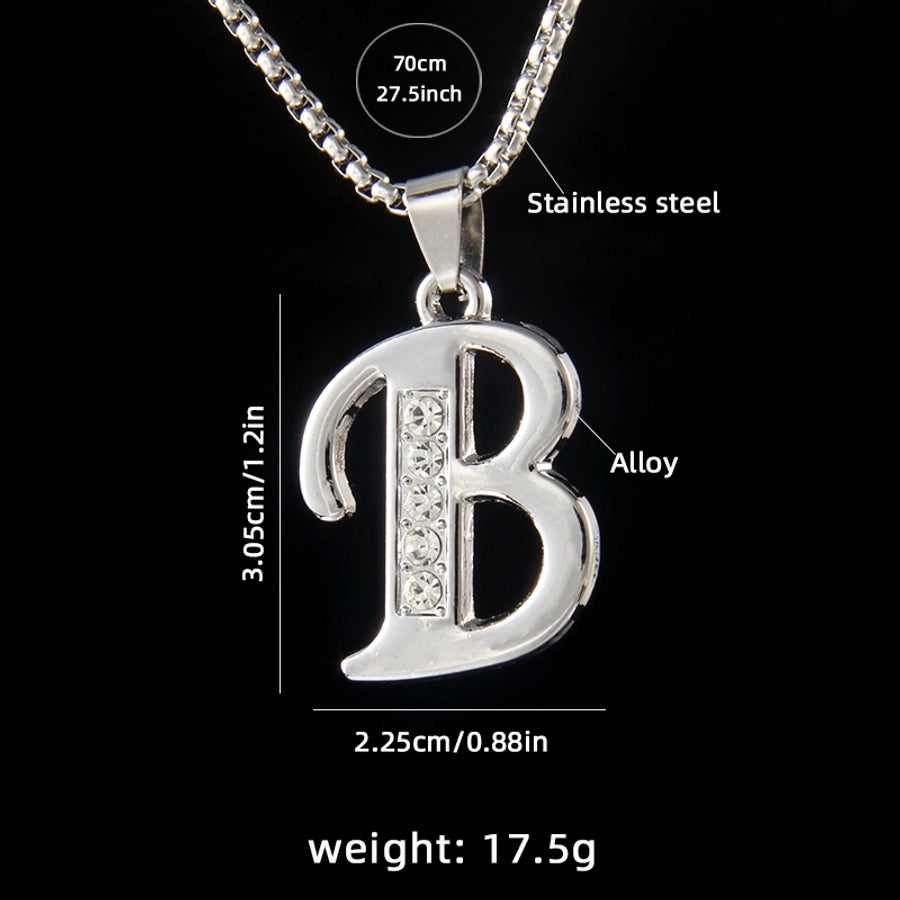 Simple Style letter 201 Stainless Steel Zinc alloy Unisex Pendant Necklace