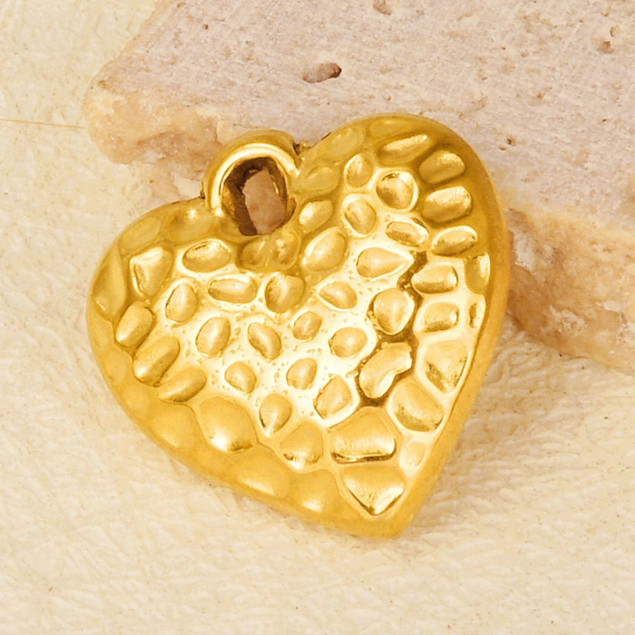 1 Piece 304 Stainless Steel 18K Gold Plated Heart Shape Pendant