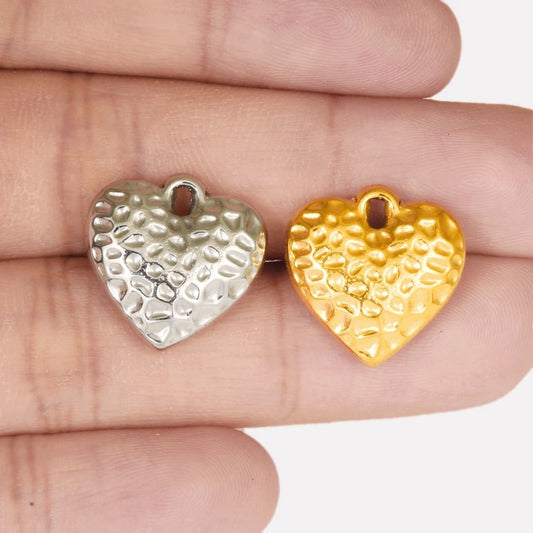 1 Piece 304 Stainless Steel 18K Gold Plated Heart Shape Pendant