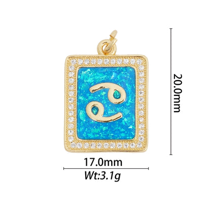1 Piece Copper Constellation Pendant