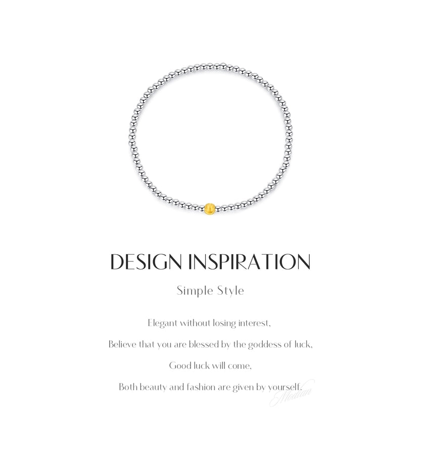 925 Sterling Silver ball chain Bracelets IG Style Simple Style