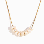 Freshwater String of Pearls Pendant Necklace-Gold