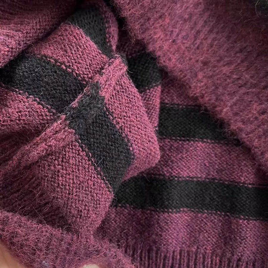 Women's Sweater Long Sleeve Sweaters & Cardigans Casual Stripe