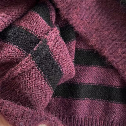 Women's Sweater Long Sleeve Sweaters & Cardigans Casual Stripe