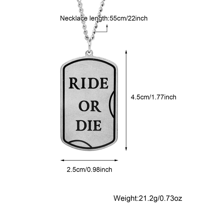 Simple Style Letter Rectangle 304 Stainless Steel Men's Pendant Necklace