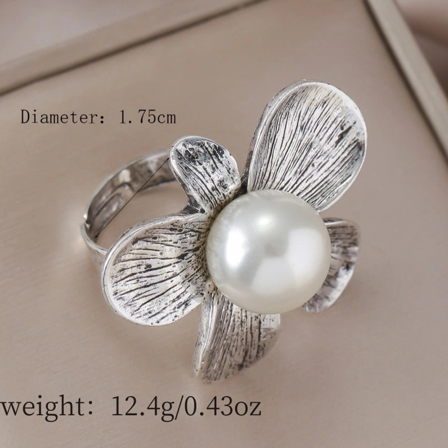 Elegant Classic Style Flower Alloy Women's Adjustable Ring Rings