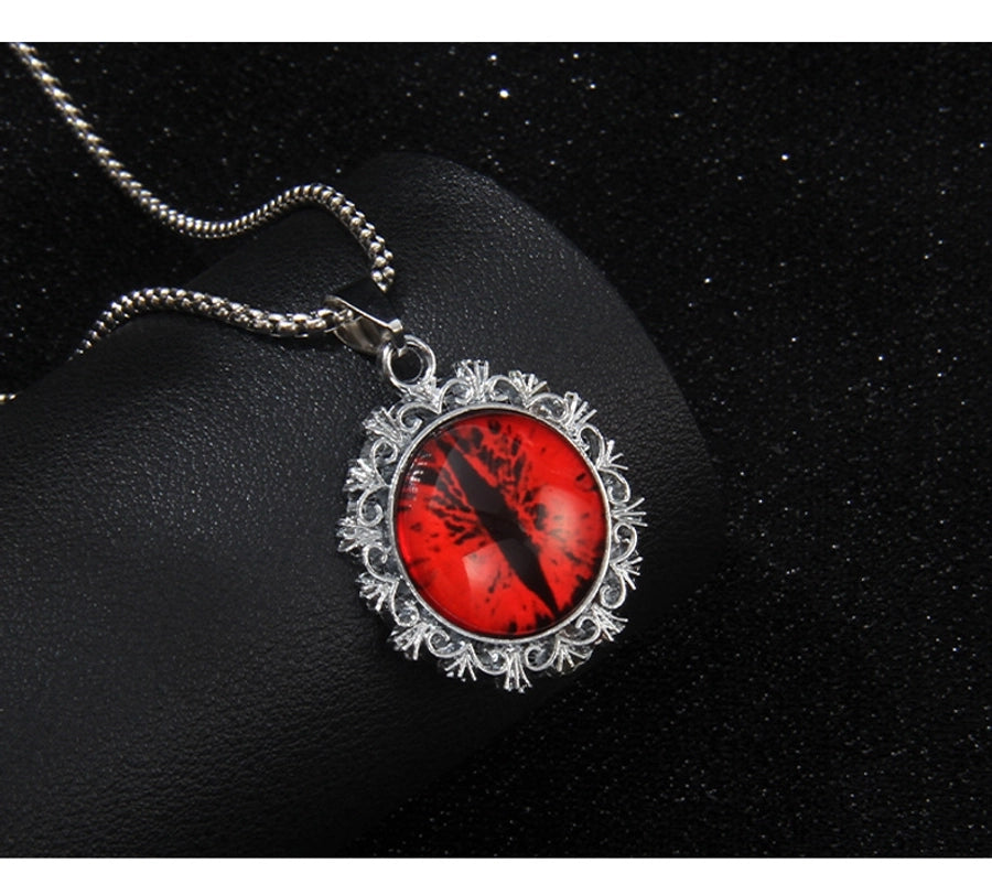 Hip-Hop Round Devil's Eye 201 Stainless Steel Alloy Unisex Pendant Necklace