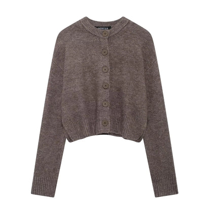 Women's Cardigan Long Sleeve Sweaters & Cardigans Vacation Simple Style Solid Color