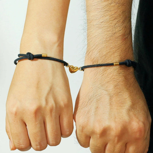 Lady Heart Shape 304 Stainless Steel rope Woven Chain String Bracelets