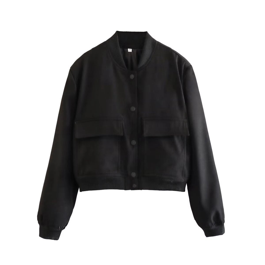 Women's Streetwear Solid Color Single Breasted Coat Casual Jacket