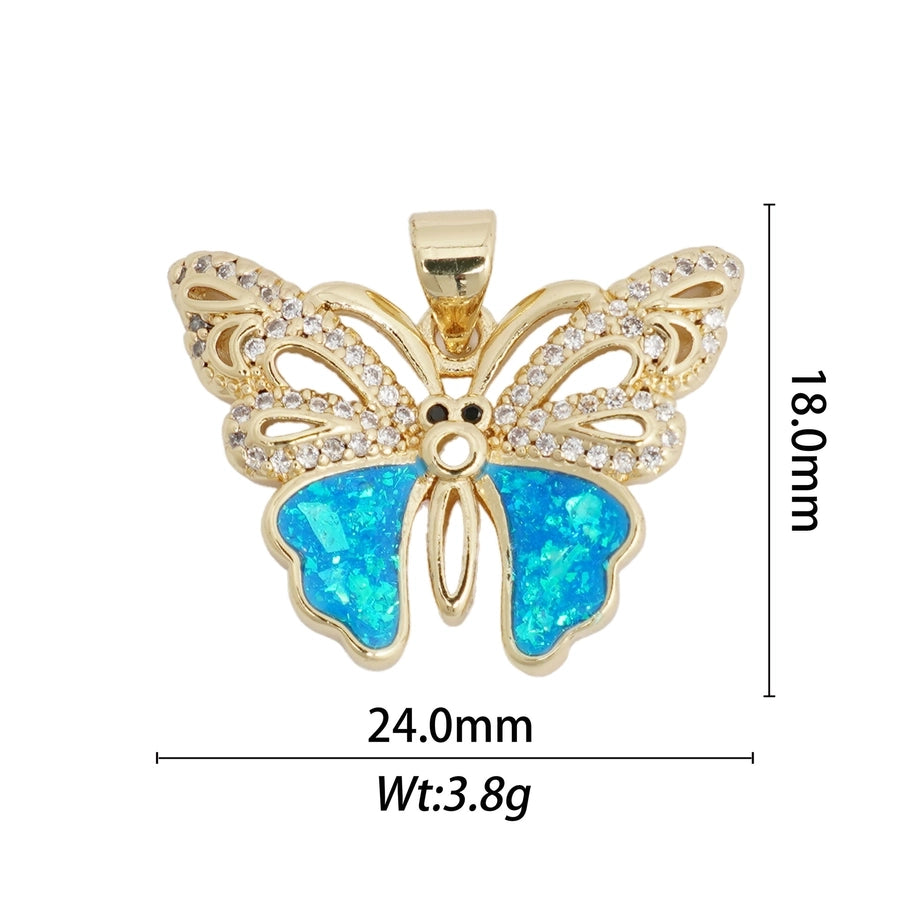 1 Piece Copper Butterfly Fish Tail Pendant