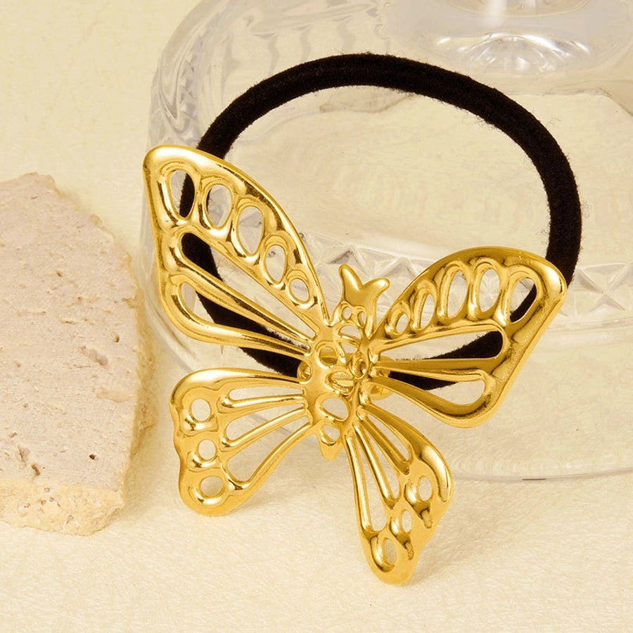 Women's Simple Style Butterfly 304 Stainless Steel Plating Hair Tie