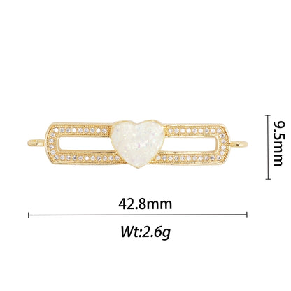 1 Piece Copper Geometric Letter Heart Shape