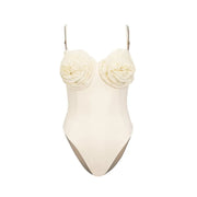 White Suspender Swimsuit
