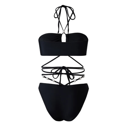 Women's Sexy Solid Color 2 Pieces Bikinis Swimwear