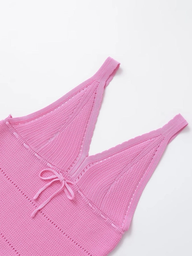 Women's Camisole Knitwear Sleeveless Tank Tops Streetwear Solid Color