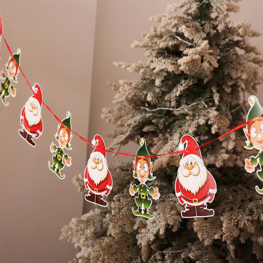 Christmas Paper Flag Christmas Window Hotel Scene Decoration Flag  Santa Claus Flag