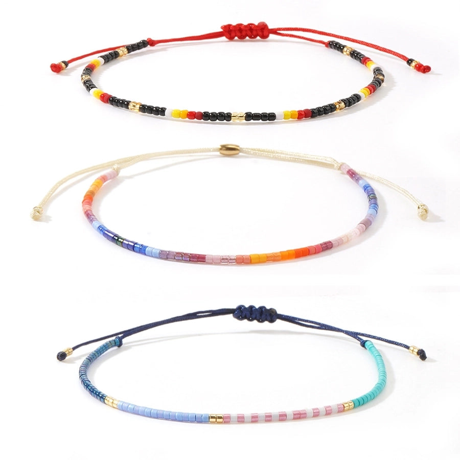 Bohemian Round Seed Bead Wax line Copper  Beaded Bracelets