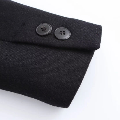 Women's Casual Elegant Solid Color Double Breasted Woolen Coat