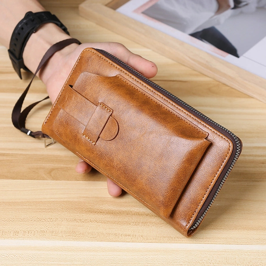 Men's wallet long new wallet multi-card wallet men's business zipper multi-functional mobile phone bag  direct sales