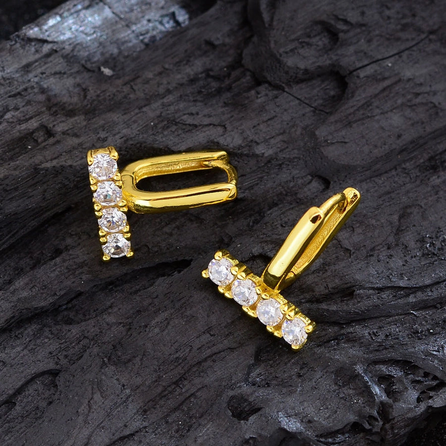 1 Pair Casual Elegant Geometric Copper Earrings