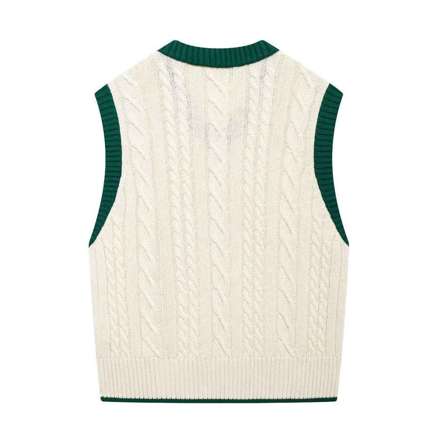 Women's Sweater Long Sleeve Sweaters & Cardigans Contrast Binding Vintage Style Contrast Collar