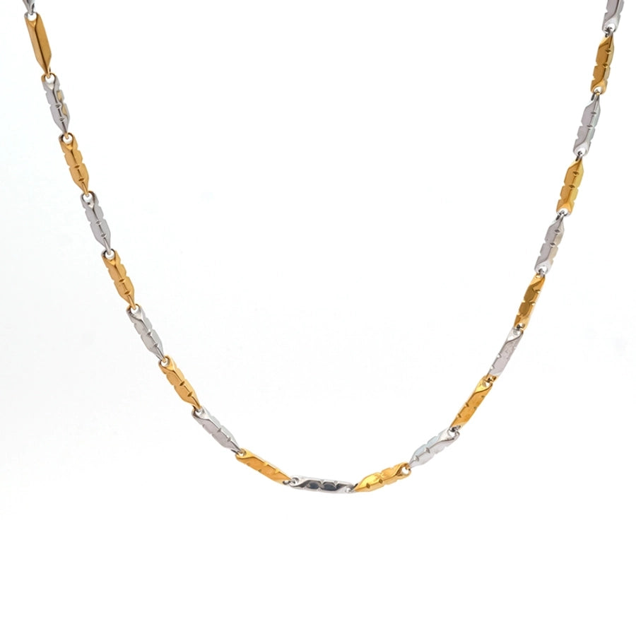 Jewelry Casual Classic Style Rhombus Argyle 304 Stainless Steel 18K Gold Plated Necklace