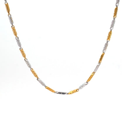 Jewelry Casual Classic Style Rhombus Argyle 304 Stainless Steel 18K Gold Plated Necklace