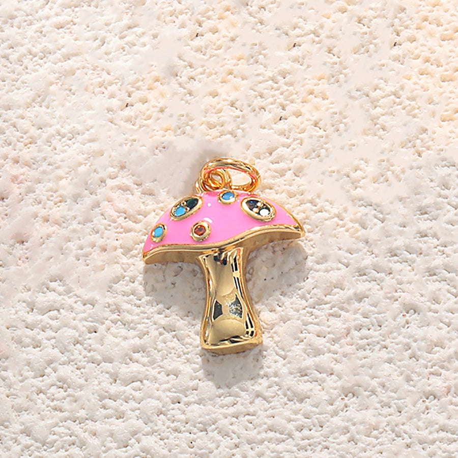 1 Piece 14mm-20mm Copper 18K Gold Plated Ice Cream Donuts Crown Pendant Jewelry Accessories