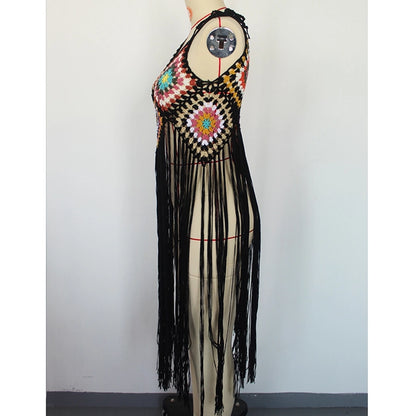 women's bohemian geometric cover ups