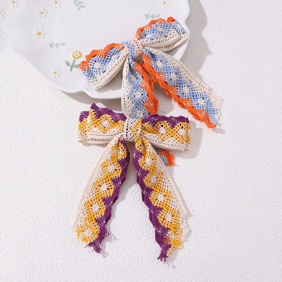 Women's Vintage Style Simple Style Bow Knot Alloy Cloth Hair Clip