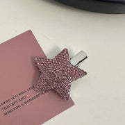 Pink Rhinestone-Full Diamond Five-Pointed Star