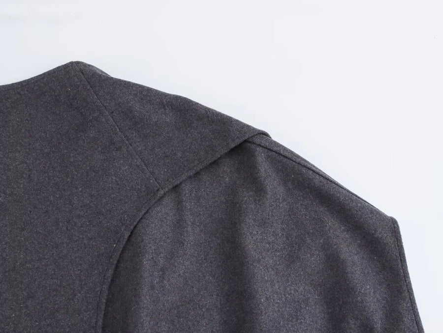 Women's Elegant Solid Color Asymmetrical Coat