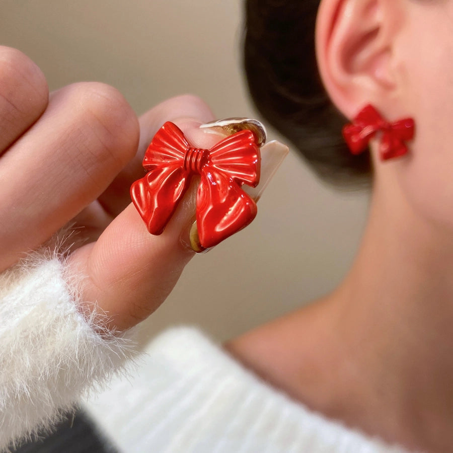 1 Pair Classic Style Geometric Plating Alloy Resin Iron Drop Earrings Ear Studs