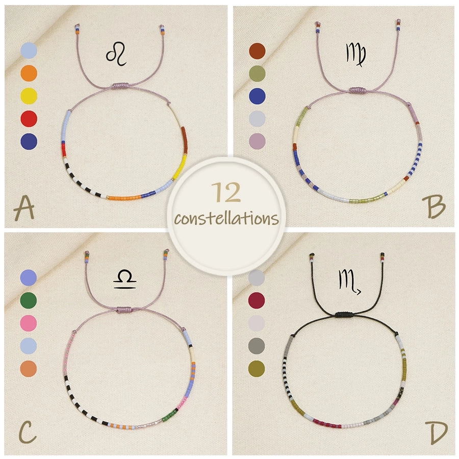 Casual Constellation Seed Bead rope Woven Chain Beaded Bracelets