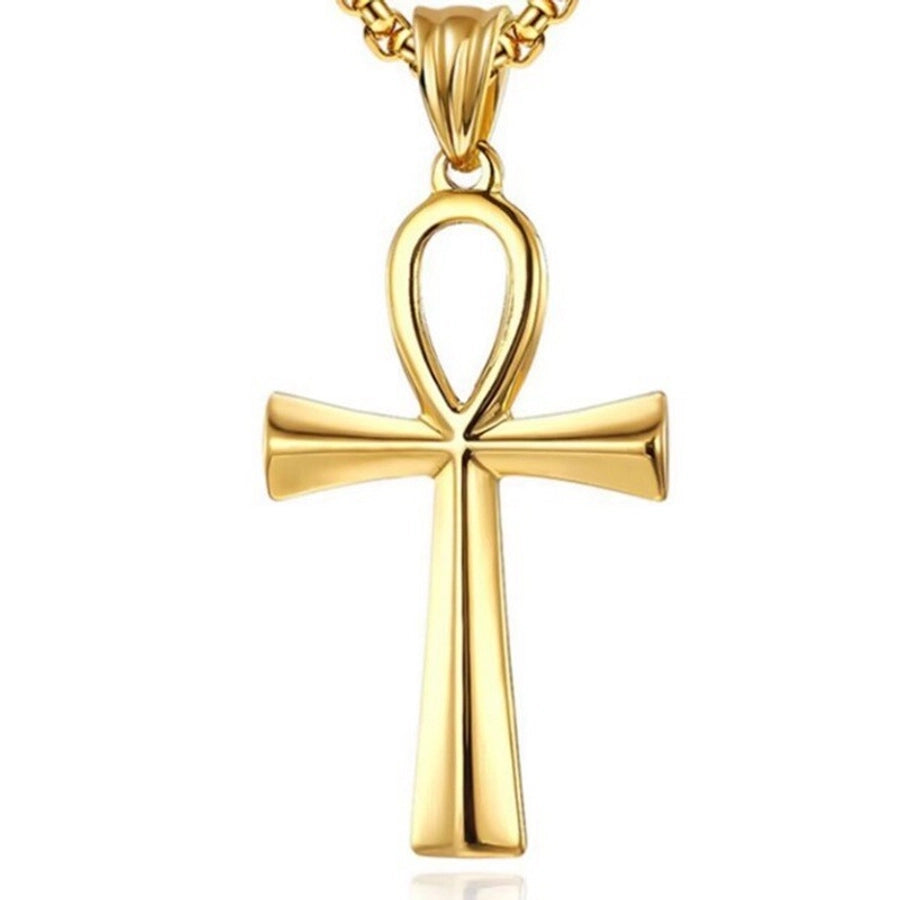 Simple Style Cross Alloy Belcher Chain Pendant Necklaces