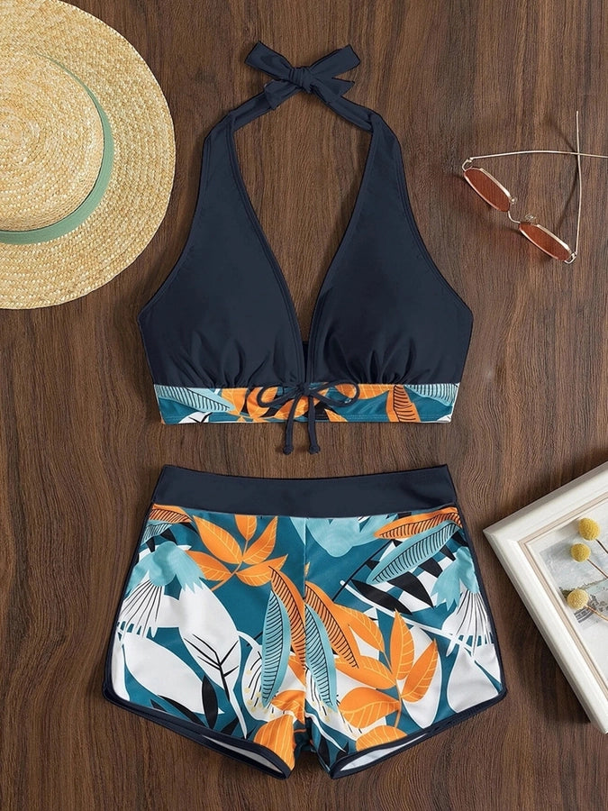 women's floral 2 piece set tankinis