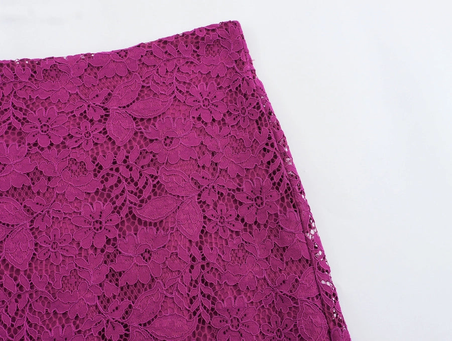 Summer Simple Style Solid Color Polyester Midi Dress Skirts