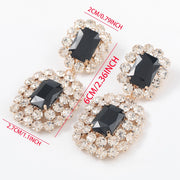 Square Gemstone Earrings